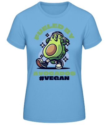 Fueled By Avocados - T-shirt standard Femme - Bleu clair - Devant
