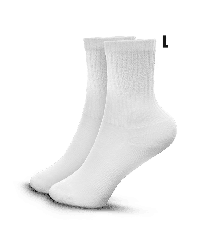 Aperçu: Chaussettes de tennis Mr. Socks - Blanc - Gauche