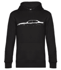 'Alfa Romeo Quadrifoglio' Silhouette - Men’s Standard Hoodie - Black - Front