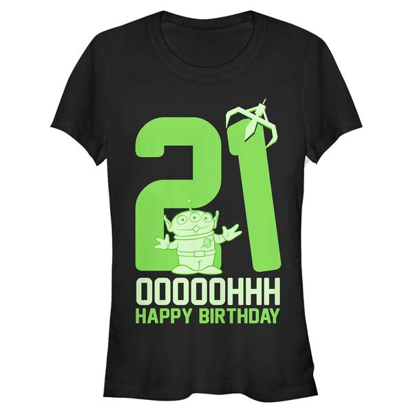 Vorschau: Pixar - Toy Story - Rex Ooohh Twenty One - Geburtstag - Frauen T-Shirt - Schwarz - Vorne