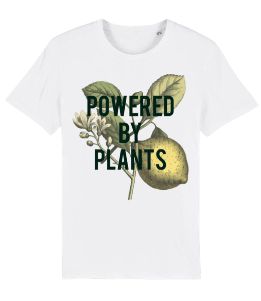 Aperçu: Powered By Plants - T-shirt bio Homme Stanley Stella 2.0 - Blanc - Devant