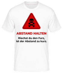Abstand Halten Kurz Furz · Männer Basic T-Shirt