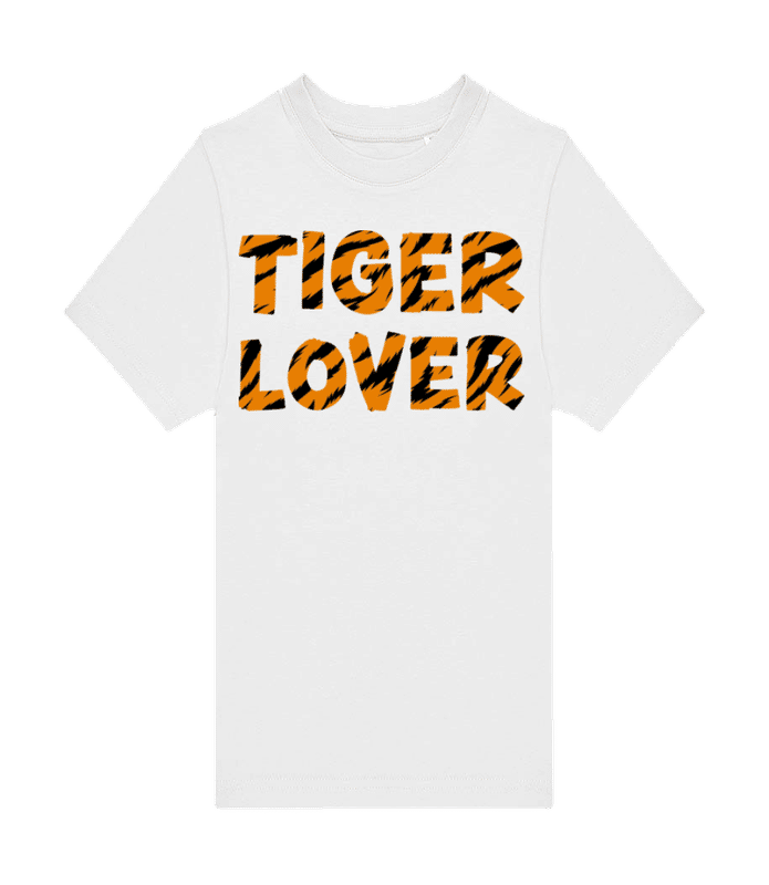 Vista previa: Tiger Lover - Camiseta hombre B&C - Blanco - delante