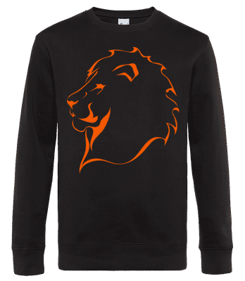 Lion Orange - Sweat-shirt standard pour homme - Noir - Devant
