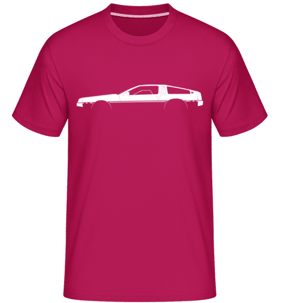 Preview: 'DeLorean DMC' Silhouette - Shirtinator Men's T-Shirt - Magenta - Front
