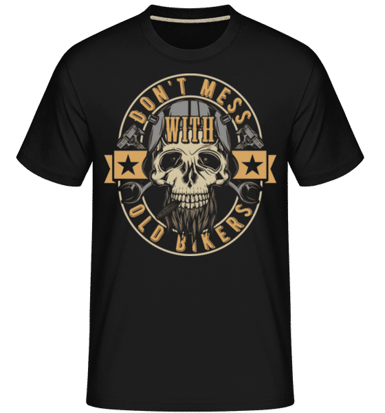 Aperçu: Dont Mess With Old Bikers -  T-Shirt Shirtinator homme - Noir - Devant