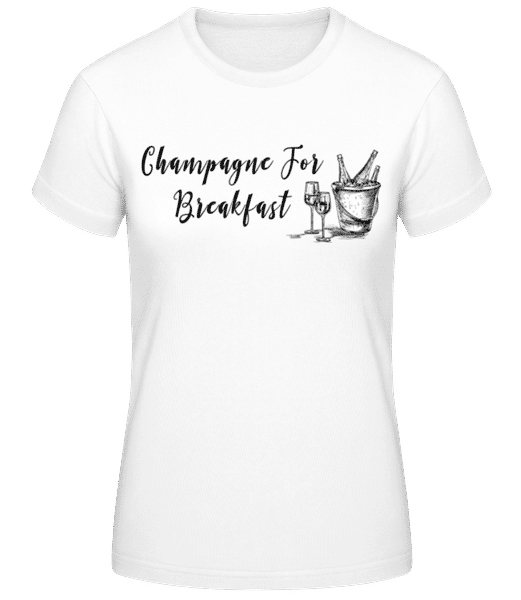 Aperçu: Champagne For Breakfast - T-shirt standard Femme - Blanc - Devant