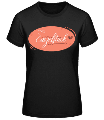 Einzelstück - Frauen Basic T-Shirt - Schwarz - Vorne