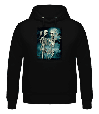 Selfie De Squelette - Sweat à capuche Homme - Noir - Devant