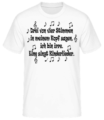 Die Stimmen In Meinem Kopf - Männer Basic T-Shirt - Weiß - Vorne