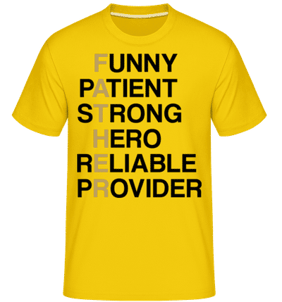 FATHER - Definition -  Shirtinator Men's T-Shirt - Golden yellow - Front