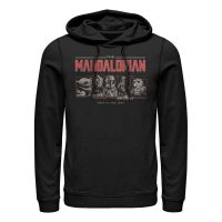 Star Wars - The Mandalorian - Skupina Five Square - Unisex Sudadera con capucha - Negro - delante
