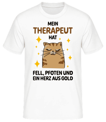 Therapeut Hat Fell Und Pfoten - Männer Basic T-Shirt - Weiß - Vorne