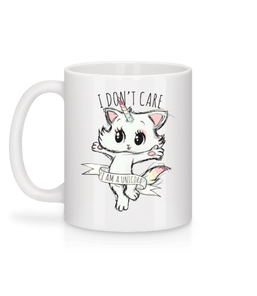 Aperçu: I Dont Care Unicorn - Mug en céramique blanc - Blanc - Derrière