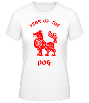 Chinese Zodiac Year Of The Dog - Frauen Basic T-Shirt - Weiß - Vorne