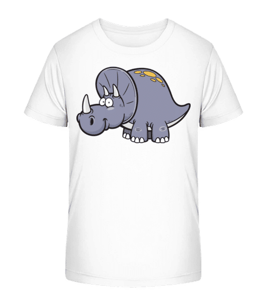 Aperçu: Triceratops Comiques - T-shirt bio Enfant Stanley Stella 2.0 - Blanc - Devant