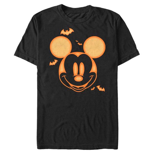 Aperçu: Disney Classics - Mickey Mouse - Mickey Mouse Mickey Pumpkin - Halloween - Homme T-shirt - Noir - Devant