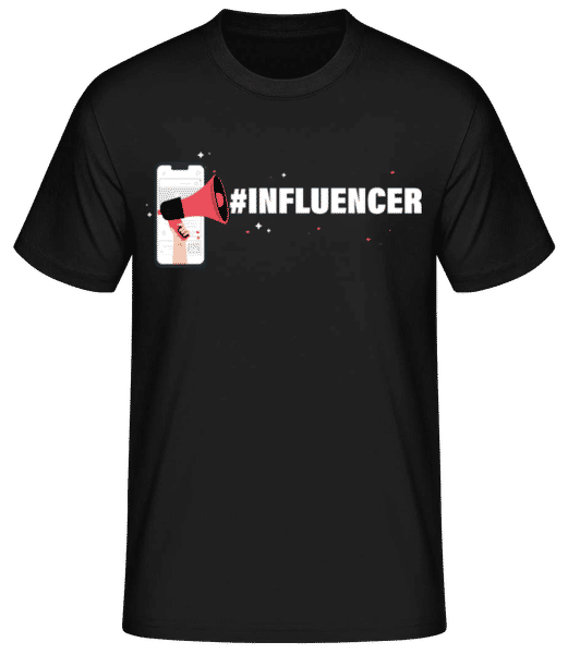 Aperçu: Influencer - T-shirt standard Homme - Noir - Devant