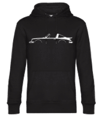 'Porsche 911 Targa Whale.' Silhouette - Sudadera estándar para hombre - Negro - delante