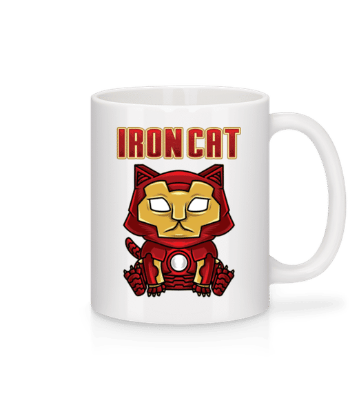 Aperçu: Iron Cat - Mug en céramique blanc - Blanc - Devant