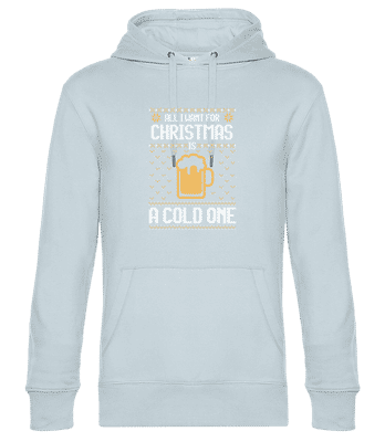 All I want for Christmas is a cold one - Men’s Standard Hoodie - Light blue - Front