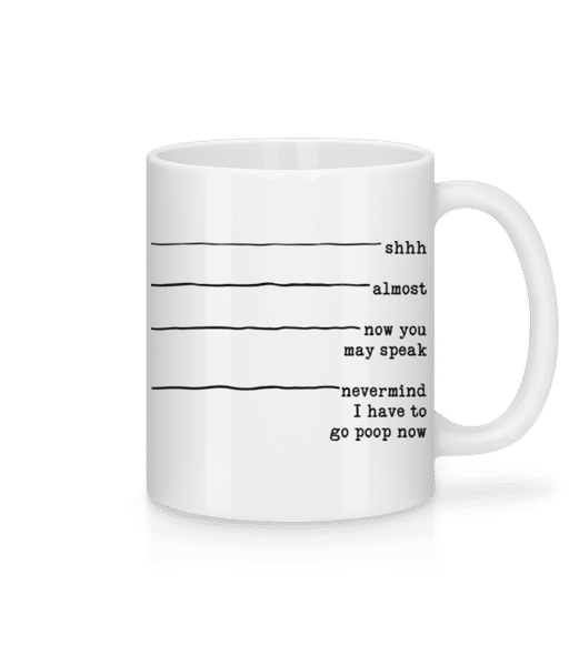 Aperçu: Mug Lines Now You May Speak - Mug en céramique blanc - Blanc - Devant