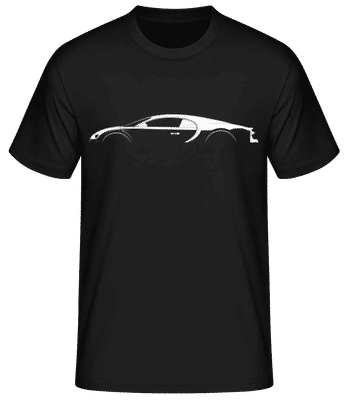 'Bugatti Chiron Super Sport' Silhouette - Men's Basic T-Shirt - Black - Front