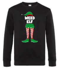 Weed Elf - Männer Standard Pullover - Schwarz - Vorne