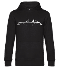 'Porsche 911 Car. 3.2 Targa' Silhouette - Sudadera estándar para hombre - Negro - delante
