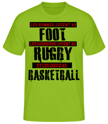 Les Dieux Jouent Au Basketball - T-shirt homme B&C - Citron vert - Devant
