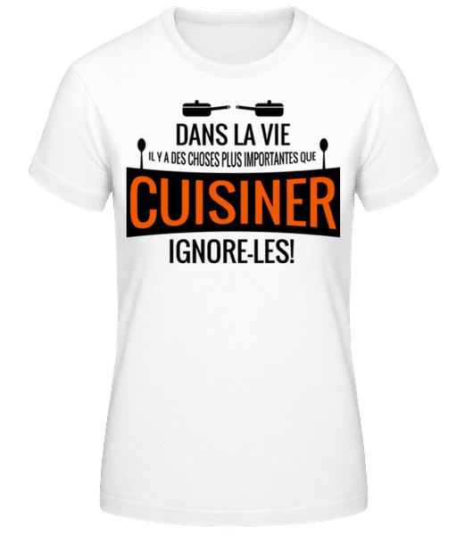 Aperçu: J'Adore Cuisiner - T-shirt femme B&C - Blanc - Devant
