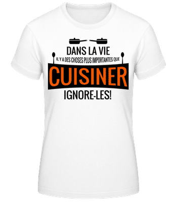 J'Adore Cuisiner - T-shirt femme B&C - Blanc - Devant