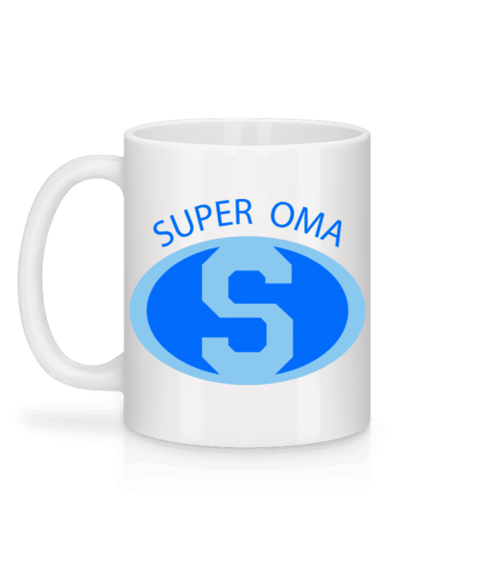 Vorschau: Super Oma - Tasse - Weiß - Hinten