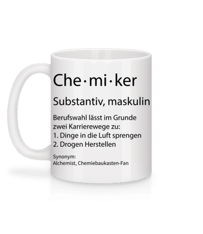 Chemiker Quatsch Duden - Tasse - Weiß - Hinten