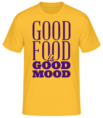 Good Food Is Good Mood - Pánske basic tričko - Zlatožltá - Predné