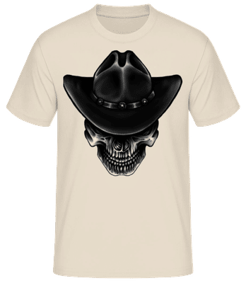 Cowboy Skull - Camiseta básica para hombre - Crema - delante