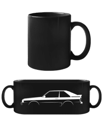 'Audi Sport Quattro' Silhouette · Black Mug