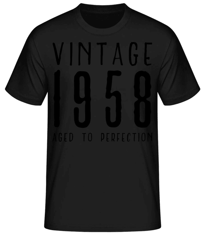 Preview: Vintage 1958 Aged To Perfection - Men's Basic T-Shirt - Black - Front