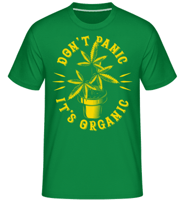 Don't Panic It's Organic -  T-Shirt Shirtinator homme - Vert irlandais - Devant