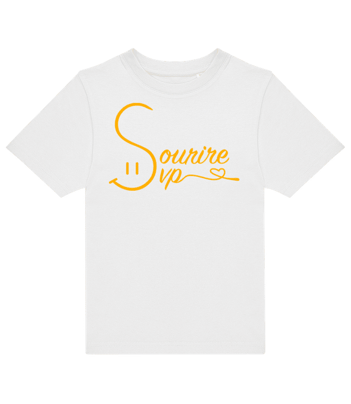 Aperçu: Sourire Svp - T-shirt homme B&C - Blanc - Devant