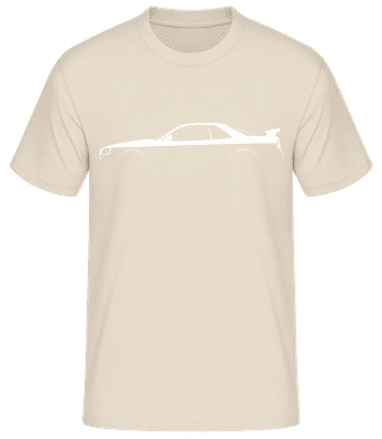 'Nissan Skyline GT-R (R34)' Silhouette - T-shirt standard Homme - Crème - Devant