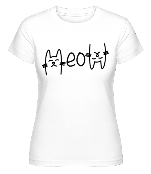 Aperçu: Meow 2 -  T-shirt Shirtinator femme - Blanc - Devant