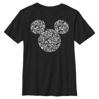 Disney - El ratón Miguelito Miguelín - Mickey Icons Fill - Niños Camiseta - Negro - delante