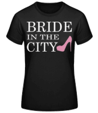 Bride In The City White - Women's Basic T-Shirt - Black - Front