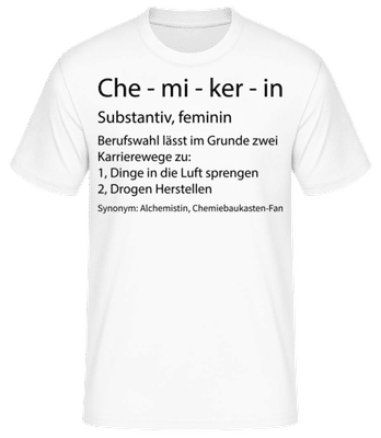 Chemikerin Quatsch Duden - Männer Basic T-Shirt - Weiß - Vorne