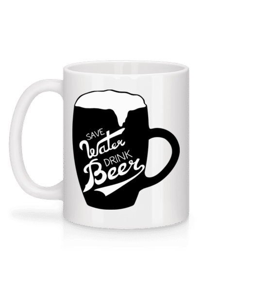 Save Water Drink Beer - Mug en céramique blanc - Blanc - Derrière