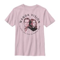 Marvel - WandaVision - Scarlet Witch & Vision Wanda Badge - Kids T-Shirt - Pink - Front