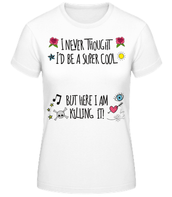 atraktívna žena - Dámske basic tričko - Biela - Predné