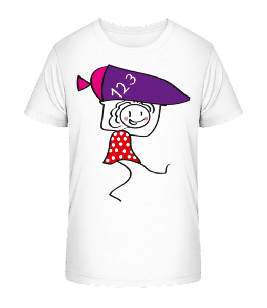 Preview: Child With Cornet Filled With Sweets - Kid's Organic T-Shirt Stanley Stella 2.0 - White - Front
