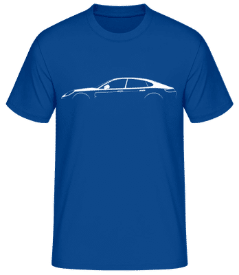 'Porsche Panamera S 971' Silhouette - Pánské basic tričko - Královská modrá - Napřed